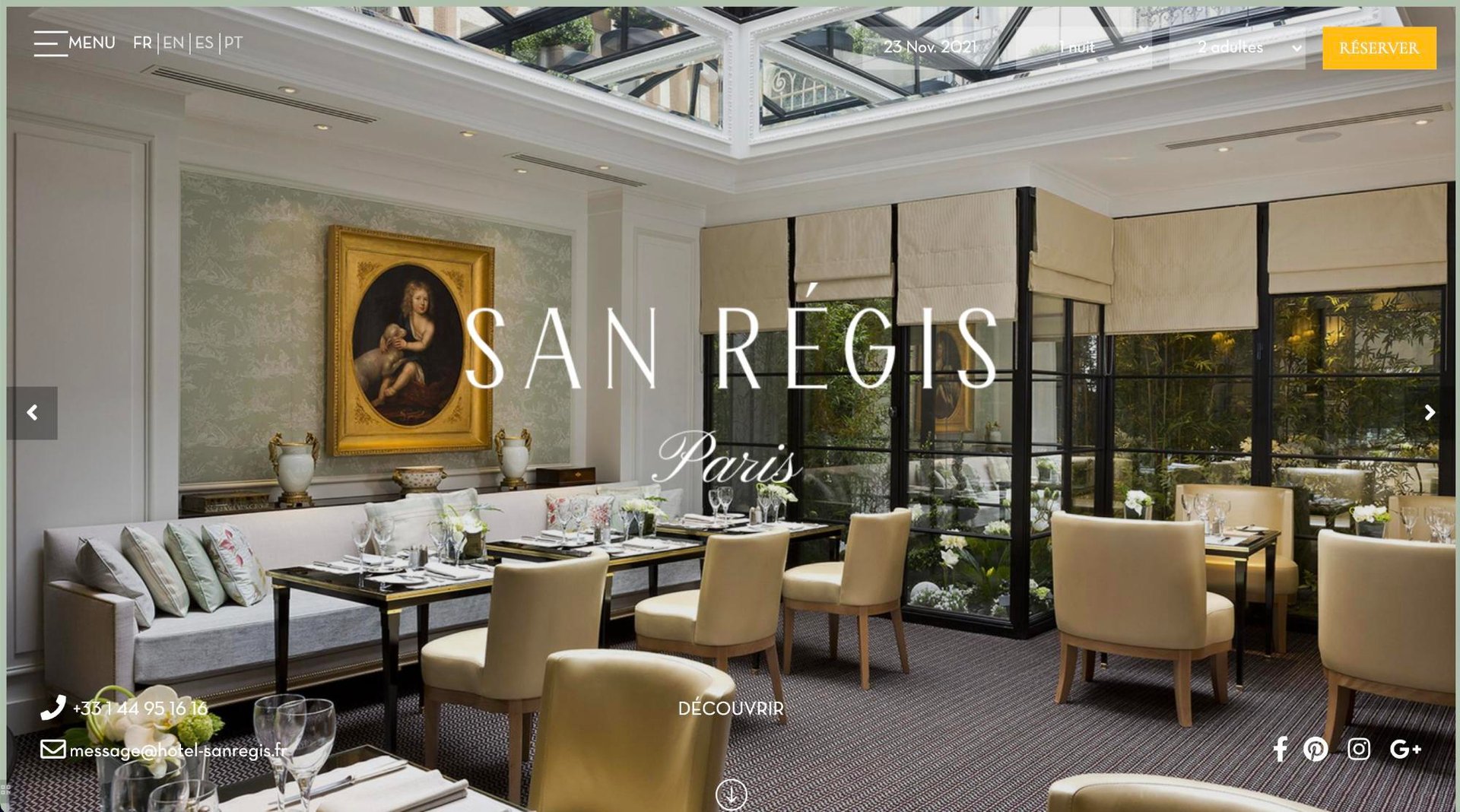 Agence MMCréation | Portfolio Hôtel San Régis
